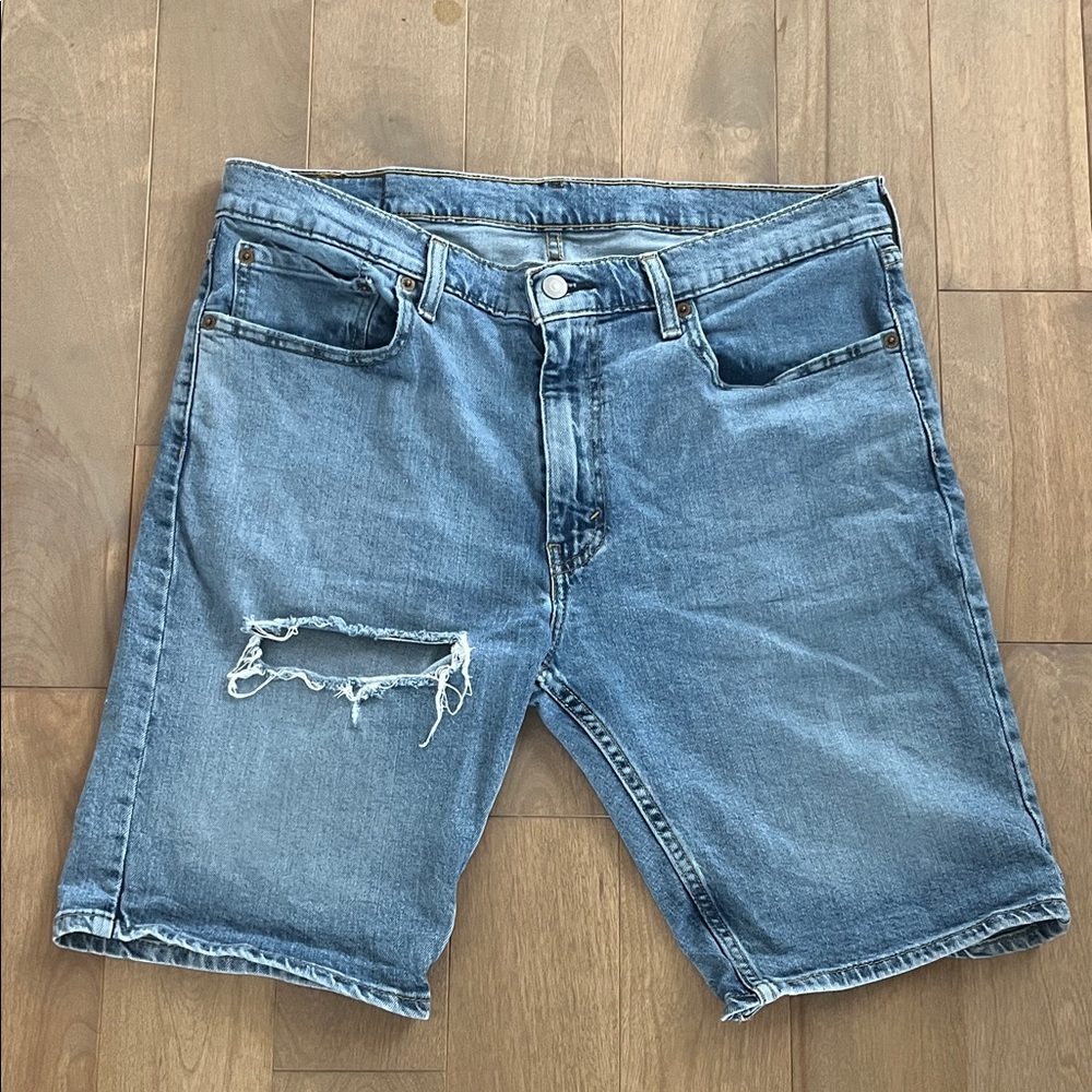 Levi's Distressed Blue Jean Shorts